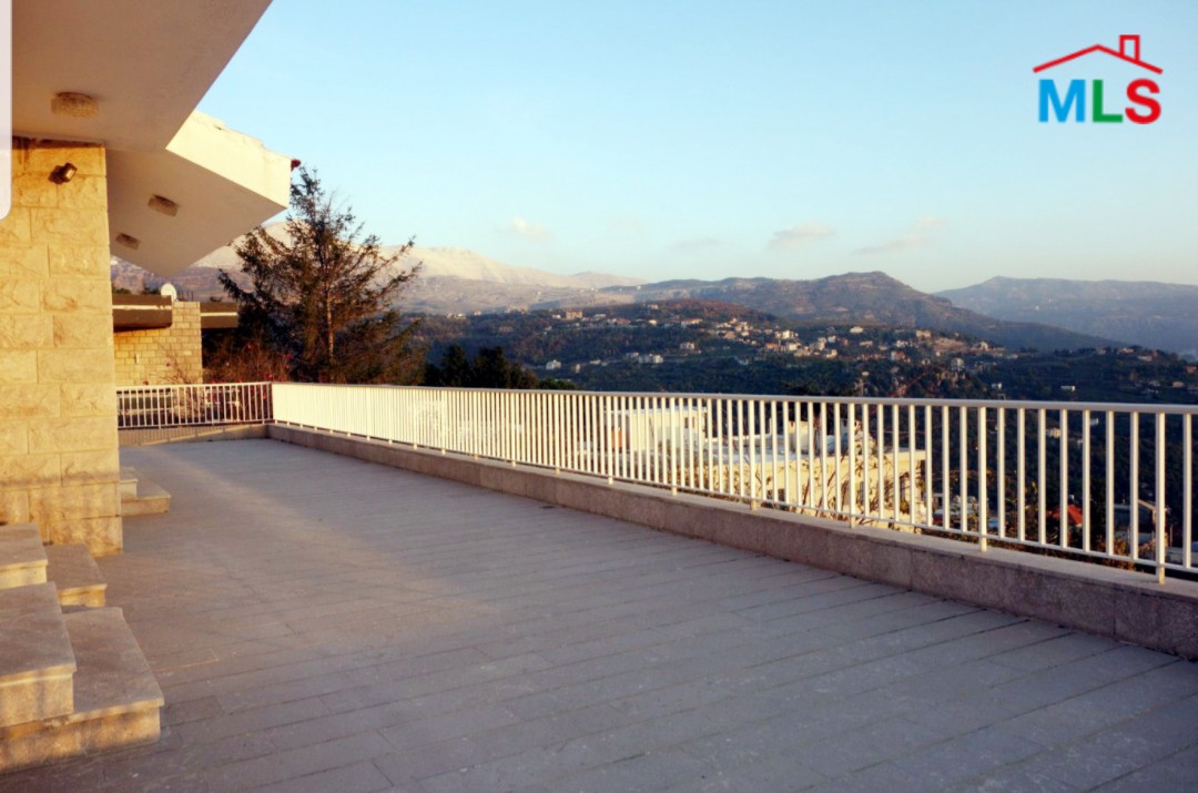 High-End Furnished Villa For Sale in Kfarzebian Village with Panoramic View