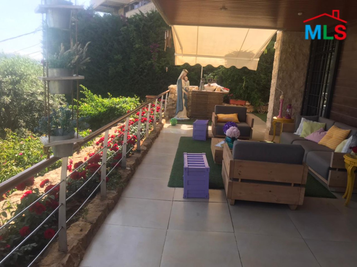 Apartment for Sale in Daychounieh, Mansourieh with Garden and Terrace