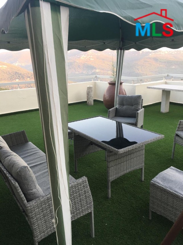Duplex Apartment for Sale in Baabdat with Terrace Overlooking a Stunning View