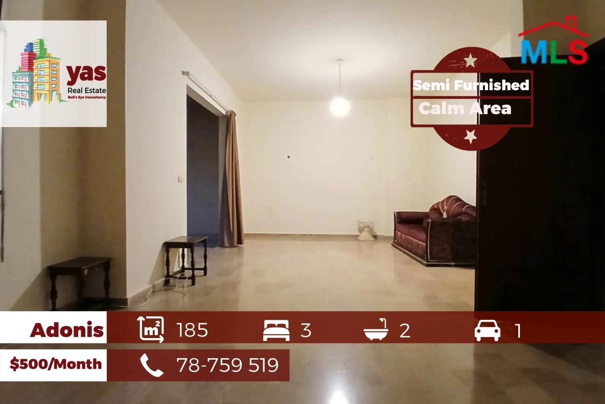 Adonis 185m2 | Semi Furnished | Rent | Calm Area | Catch | IV
