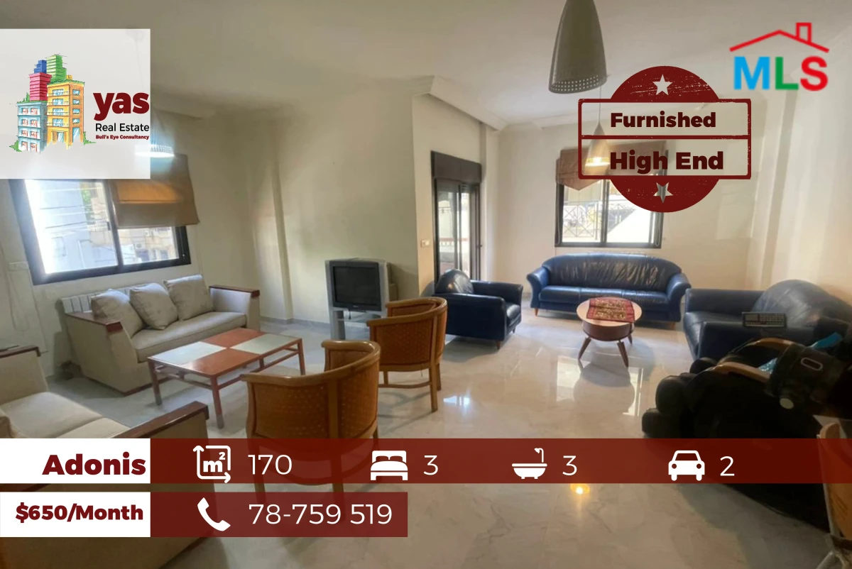 Adonis 170m2 | Furnished | Rent | Prime Location | High End | JA