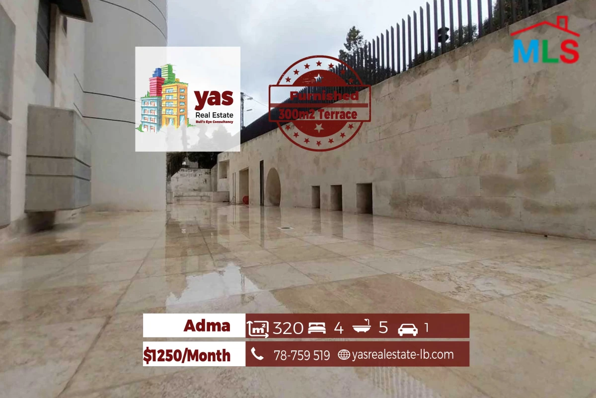 Adma 320m2 | 300m2 Terrace/Garden |Rent | Furnished | View | IV