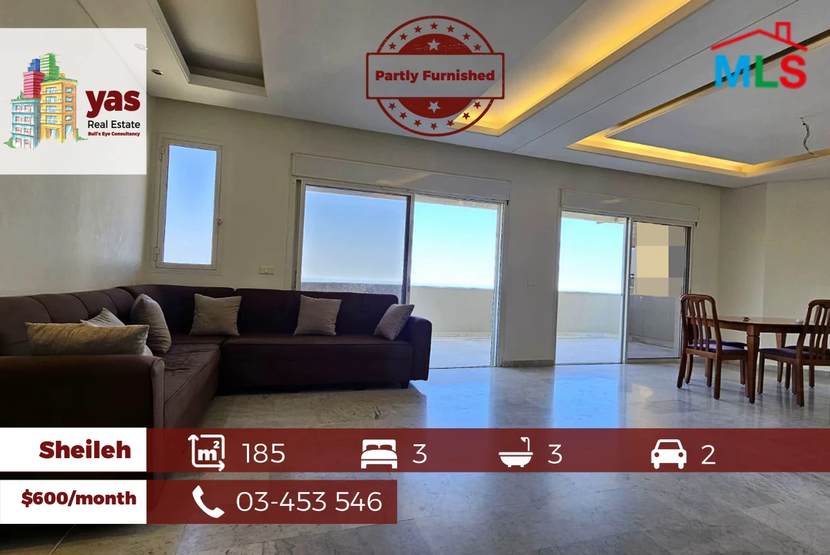 Sheileh 185m2 | Killer View | Partly Furnished |Dead End Street | TO