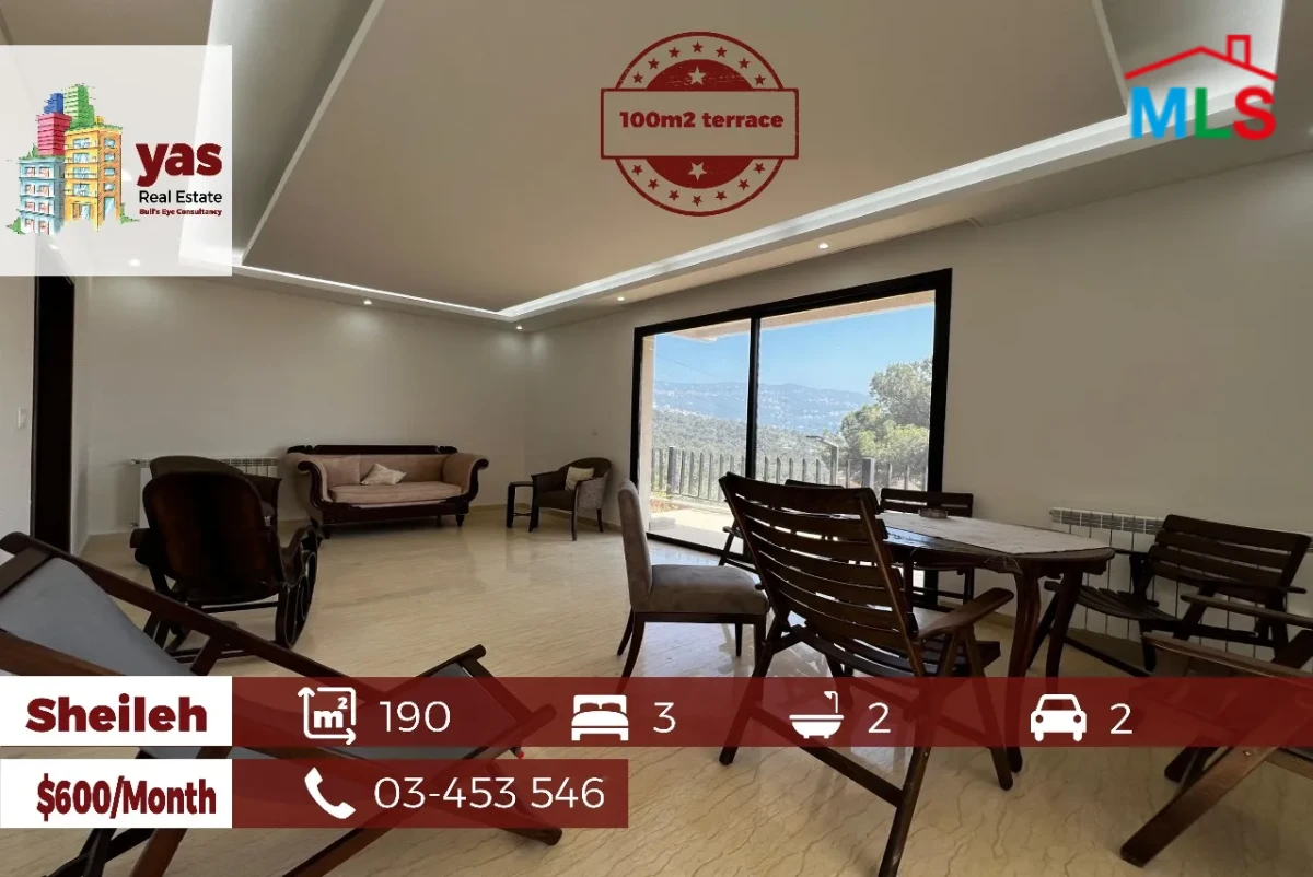 Sheileh 190m2 | 100m2 Terrace| Rent |Gated Community | KS