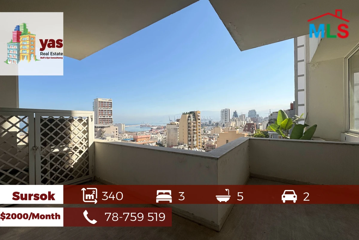 Achrafieh/Sersouk 340m2 | Rent|Lighted | Classy Street | Sea View | OH