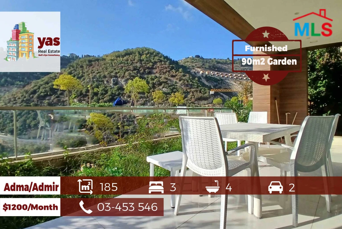 Adma/Admir 185m2 | 90m2 Garden | Furnished Flat | Rent | Calm Area |IV