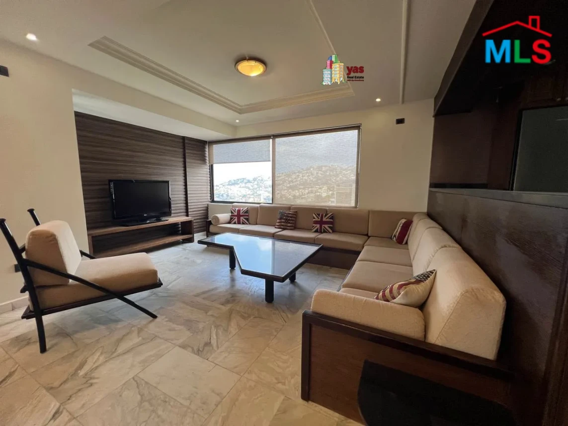 Sahel alma 230m2 + 140m2 terrace elie houkayem furnished rent 1350$