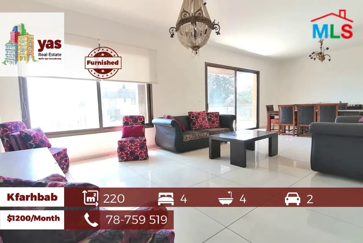 Kfarhbab 220m2 | Fully Furnished | Mint Condition | Sea View |Rent |YV