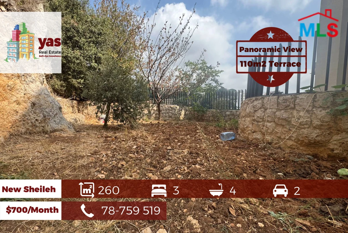 New Sheileh 260m2 | 110m2 Terrace | Rent | Panoramic View | EL/KS