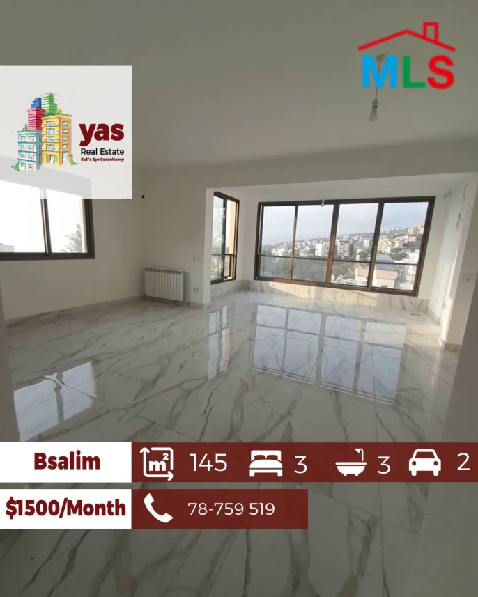 Bsalim 145m2 | Rent | New | Prime Location | View | PA