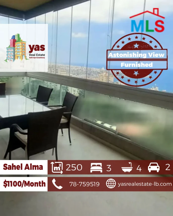 Sahel Alma 250m2 | Furnished | Rent | Astonishing View | IV