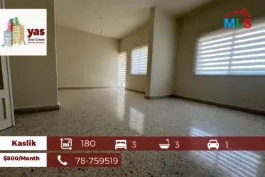 Kaslik 180m2 |Rent |Prime Location |Accessible |Excellent Condition|EH