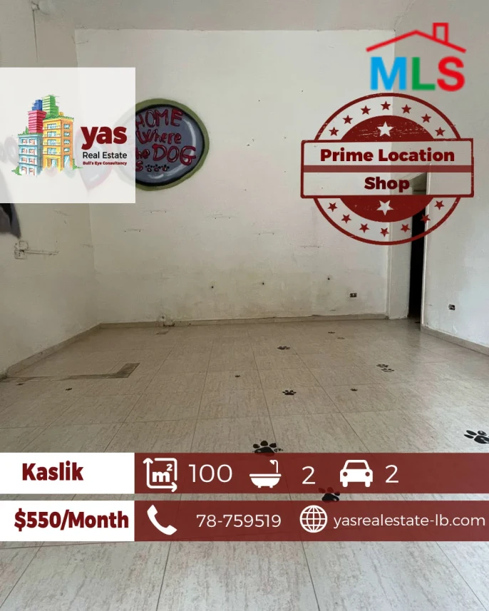 Kaslik 100m2 | Shop | Rent | Perfect Investment | EH