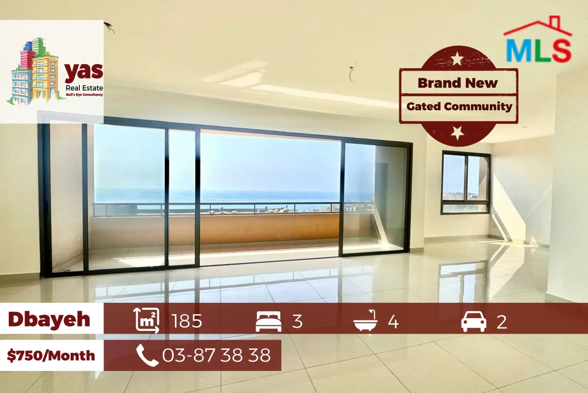 Dbayeh 185m2 | Brand New | Gated Community | Sea View | MJ