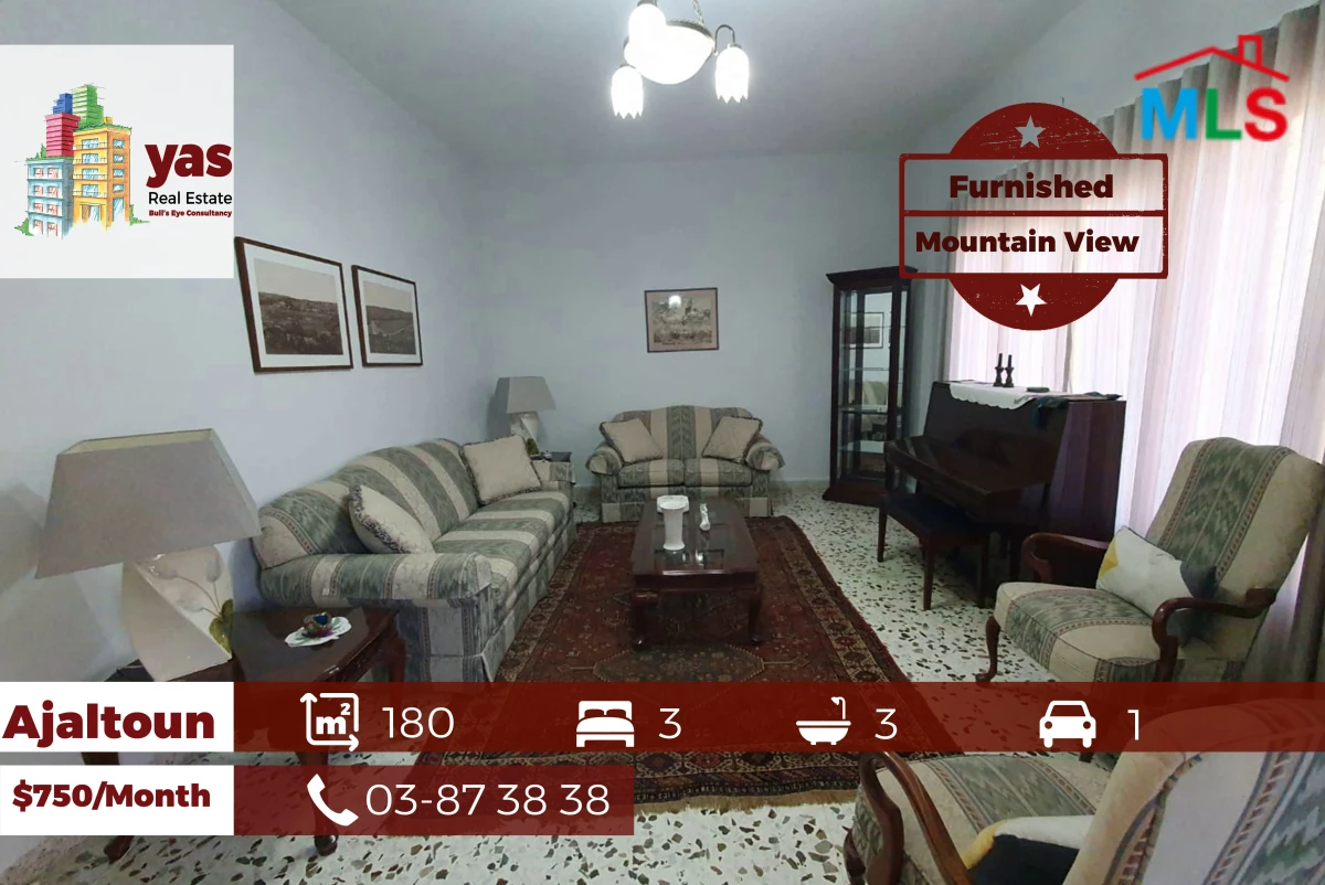 Ajaltoun 180m2 | Furnished | Classic | Well Maintained | KH/EL