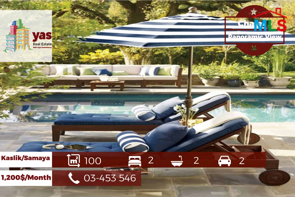 Kaslik/Samaya 100m2 | Chalet | Rent | Pool Access | View | EH