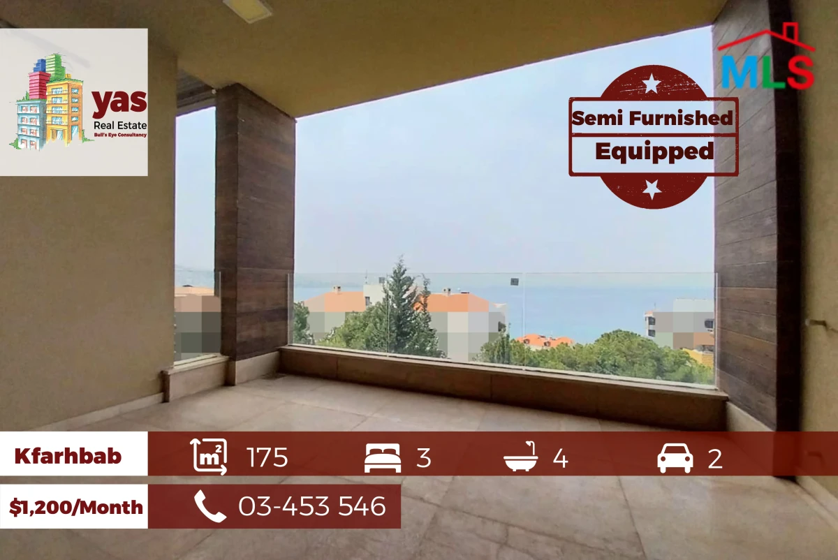 Kfarhbab 175m2 | Partly Furnished | Rent | Prime Location | IV