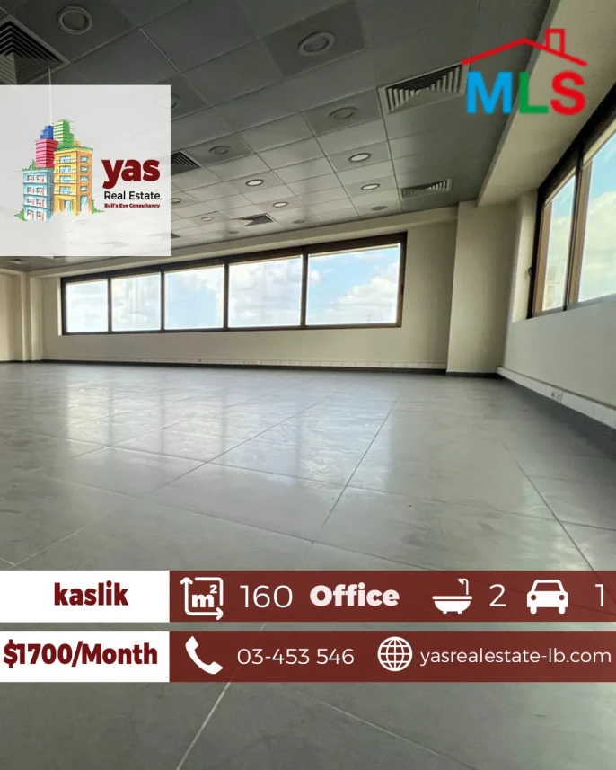 Kaslik 160m2 | Office | Rent | Open Space | Active Street | EH/ABA