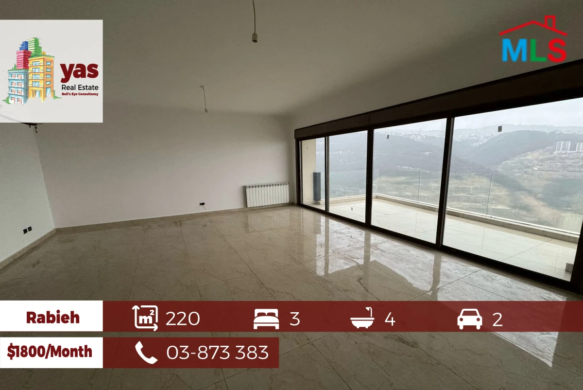 Rabieh 220m2 | Rent | New | Sea View | Calm Area | Prime Location | CL