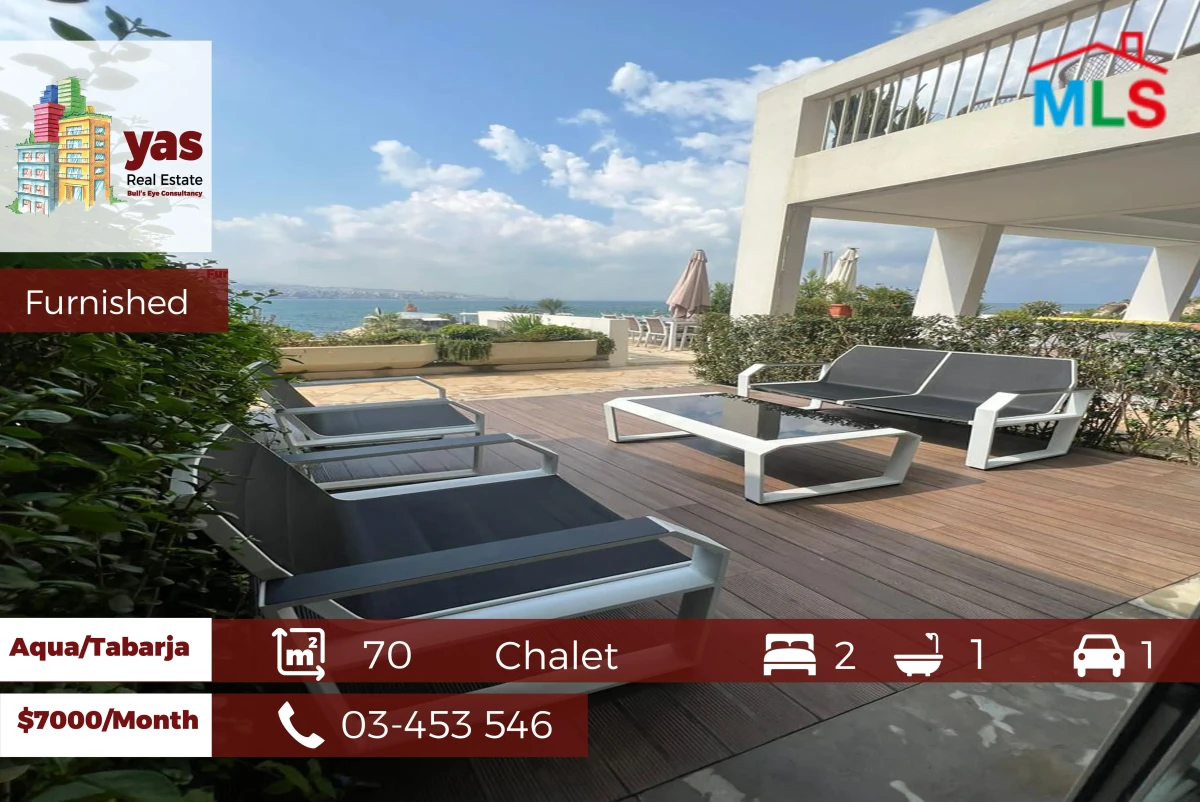 Tabarja / Aqua2 70m2 | Terrace | Furnished | Rent | Sea View | IV