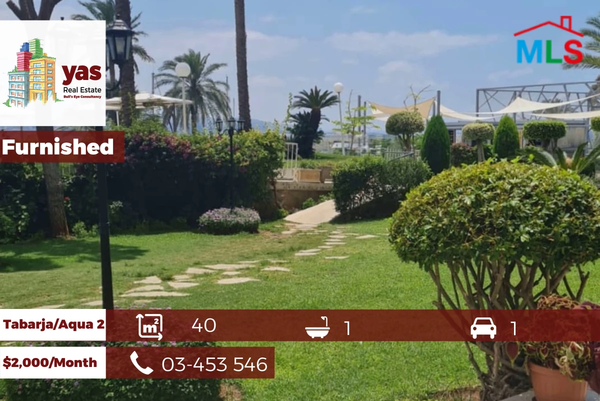 Tabarja/Aqua 2 40m2 | 60m2 Garden | Furnished Chalet | Decorated | IV