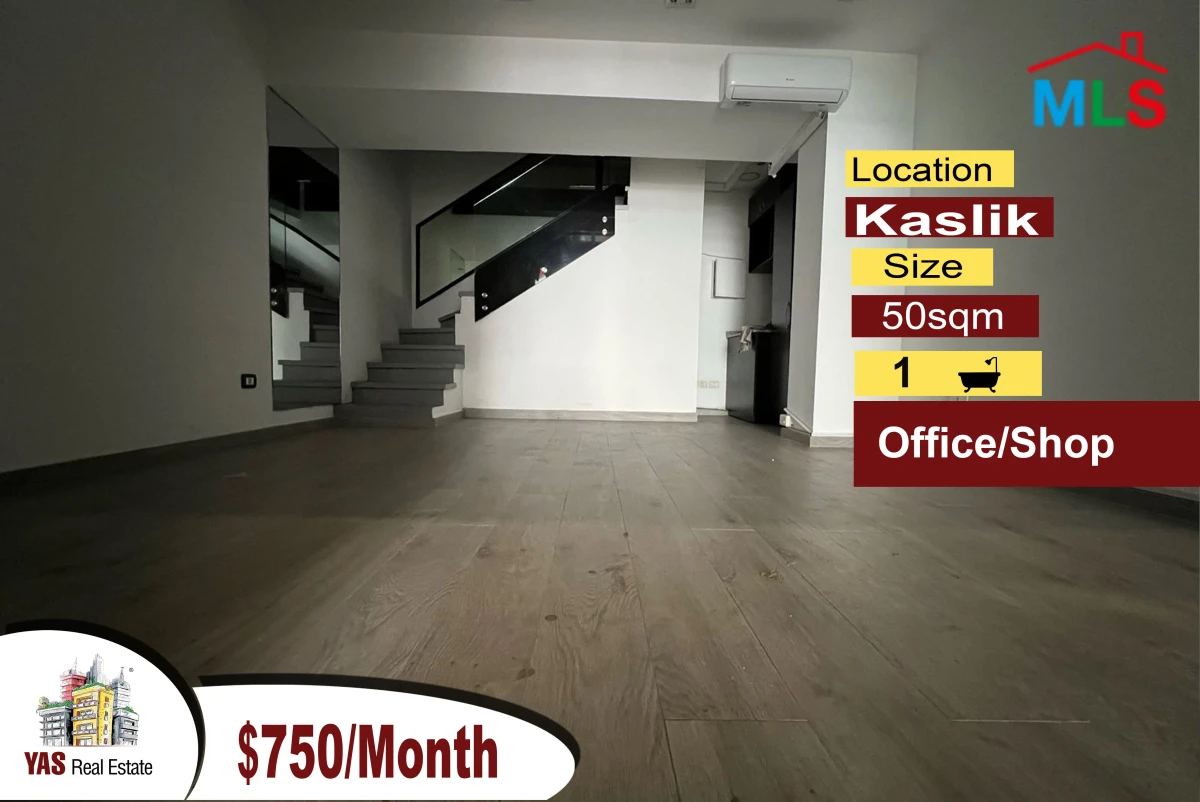Kaslik 50m2 | Office/Shop | Well Maintained | Rent | EHIV