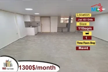 Jal El Dib 110m2 | Rent | Three Floors Shop | Renovated | Catch | MJ