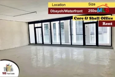 Dbayeh/Waterfront 250m2 | Core & Shell office | Rent | Luxury | MJ