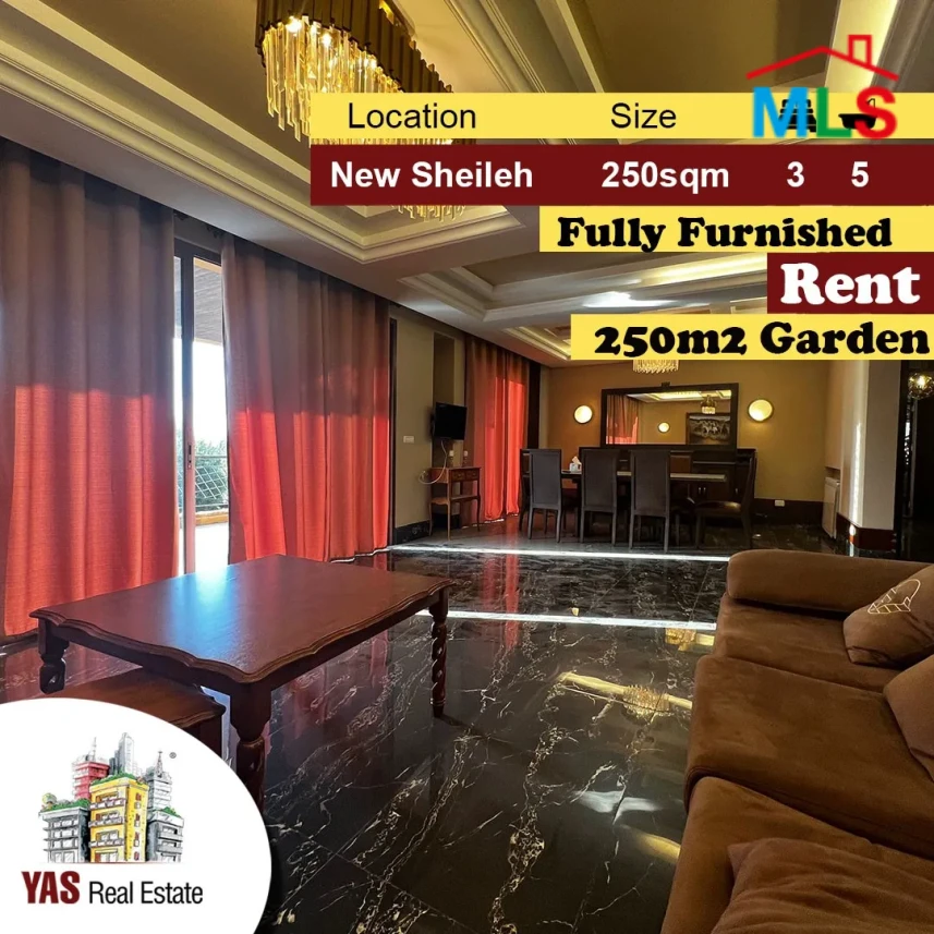 New Sheileh 250m2 | 250m2 Garden | Furnished |Rent | Private Street|KS