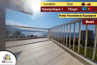Tabarja/Aqua 1 70m2 | Rent | Furnished Chalet | Open View |IV/AC