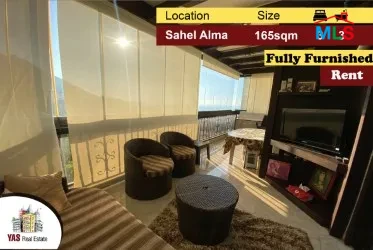 Sahel Alma 165m2 | Rent | Fully Furnished | Partial View | RA