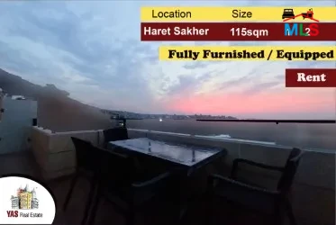 Haret Sakher 115m2 | Terrace | Rent | Furnished/Equipped | View | IV