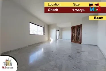 Ghazir 175m2 | Rent | Partial View | Well Maintained | Calm Street |IV
