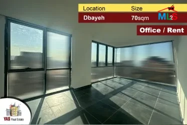 Dbayeh 70m2 | Luxury Office | New | Rent | Sea View | MJ