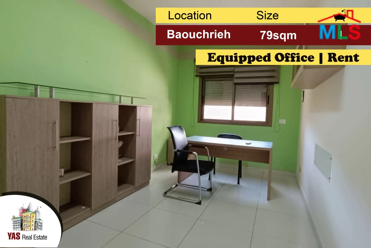 Baouchrieh 79m2 | Rent | Furnished | Office | Great Investment | AA AC