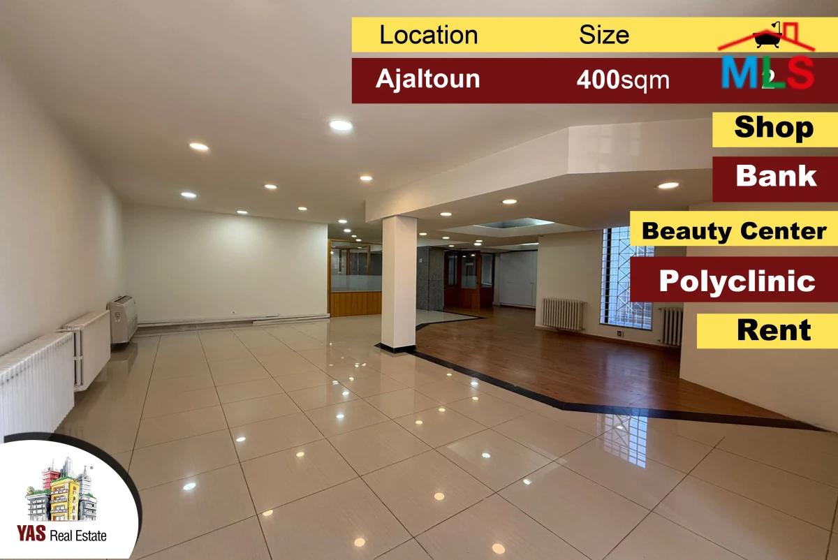 Ajaltoun 400m2 | Shop | Rent | Prime Location | Spacious Areas | AC