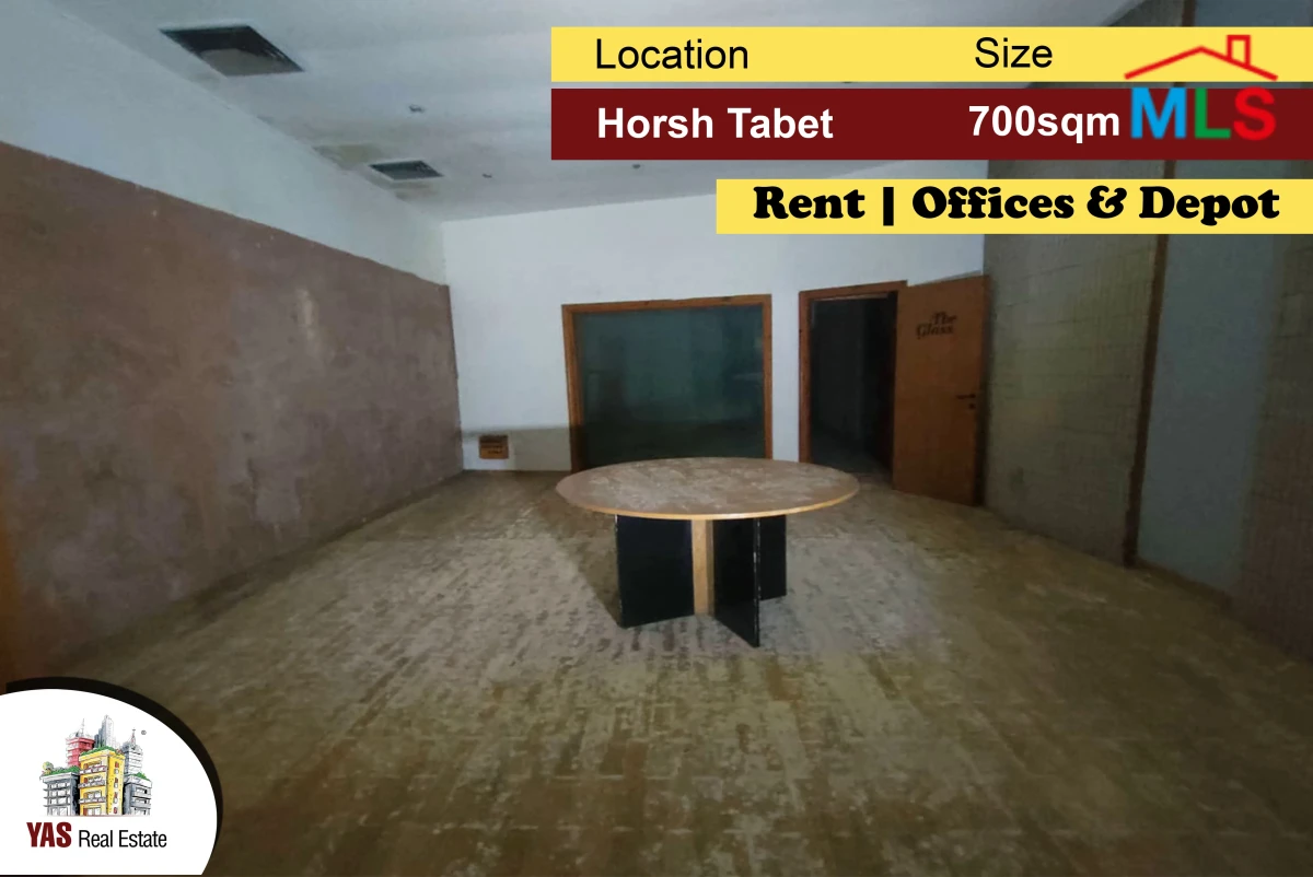 Horsh Tabet 700m2 | Depot & offices | Rent | Prime Location | AA