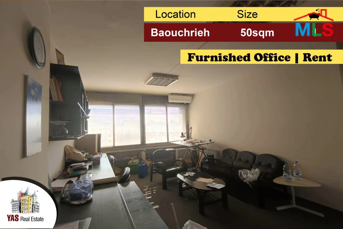 Baouchrieh 50m2 | Furnished Office | Rent Luxury | Catch | AA