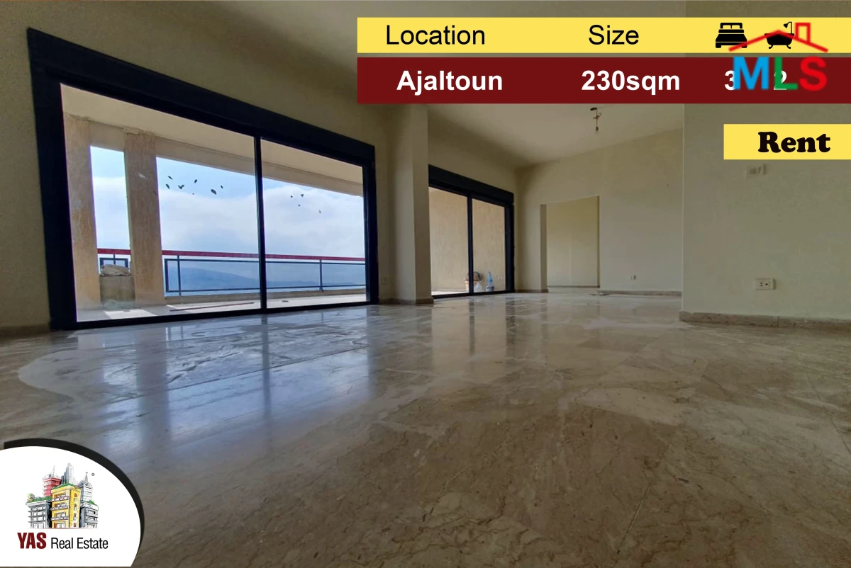 Ajaltoun 230m2 | Terrace | Mountain View | Rent | Calm Street | KH