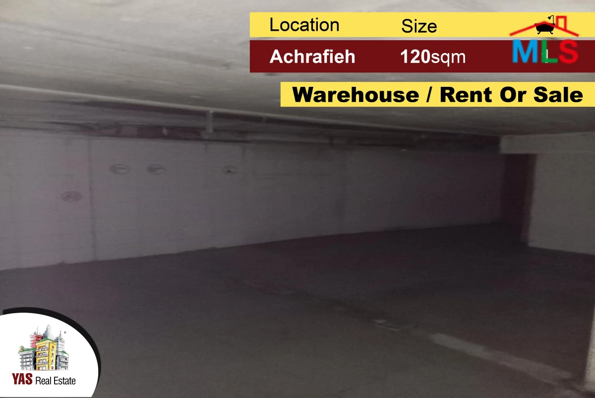 Achrafieh 120m2 | Warehouse | Rent Or Sale | Prime Location | AC