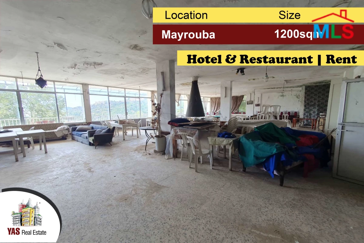Mayrouba 1200m2 | Hotel & Restaurant | Rent | Calm Area | Catch | KH