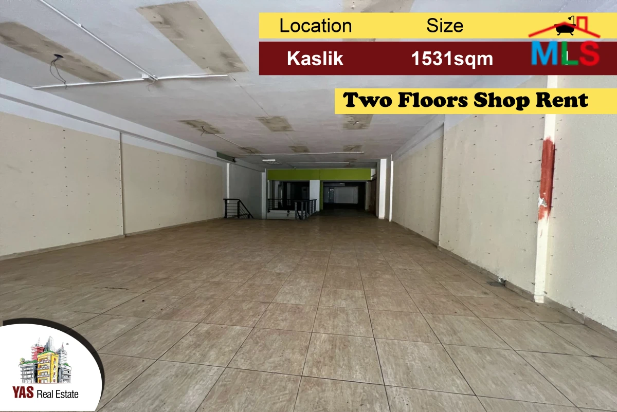Kaslik 1531m2 | Shop | Rent | High End | Excellent Investment | EH