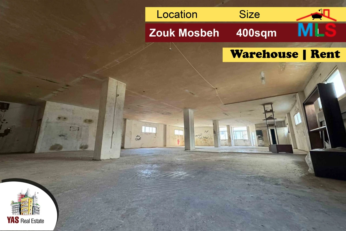 Zouk Mosbeh 400m2 | Warehouse | Rent | Perfect Investment | EL
