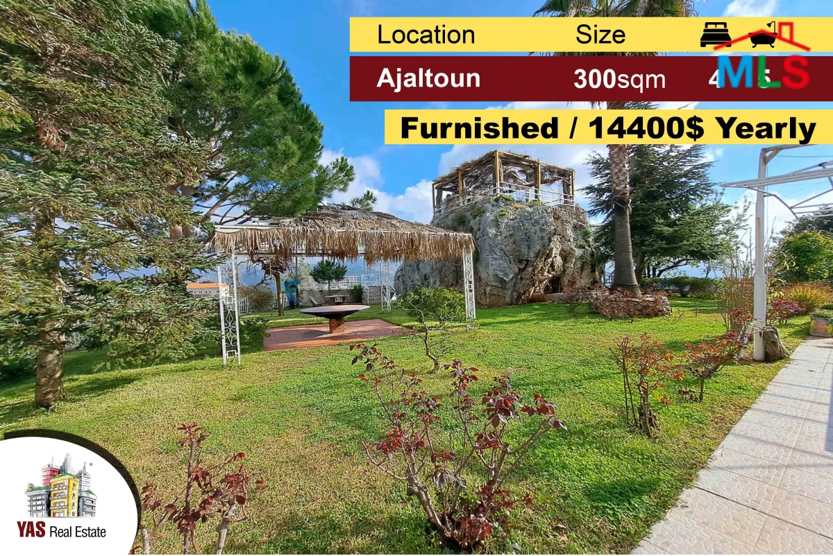 Ajaltoun 300m2|150m2 Terrace/Garden | Pool | Furnished | DA/KH