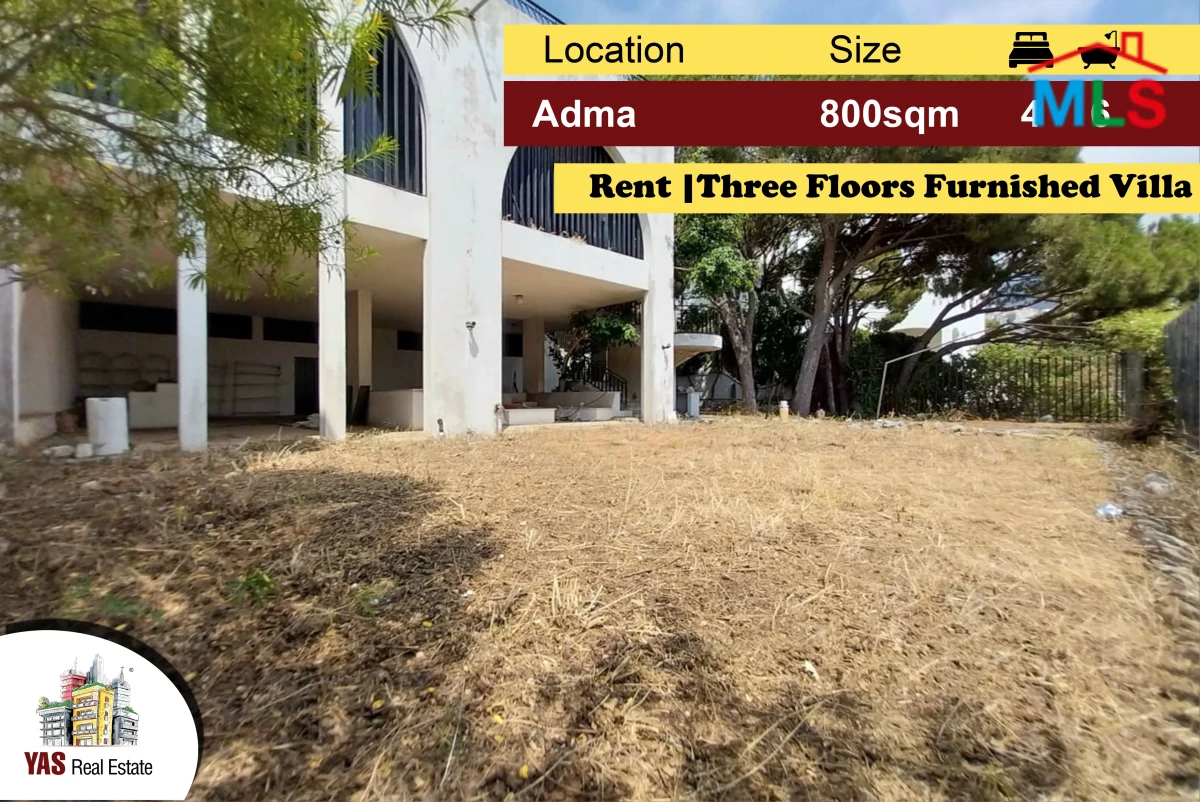 Adma 800m2 | 300m2 |Villa three Floors| Furnished | Unique Property|IV
