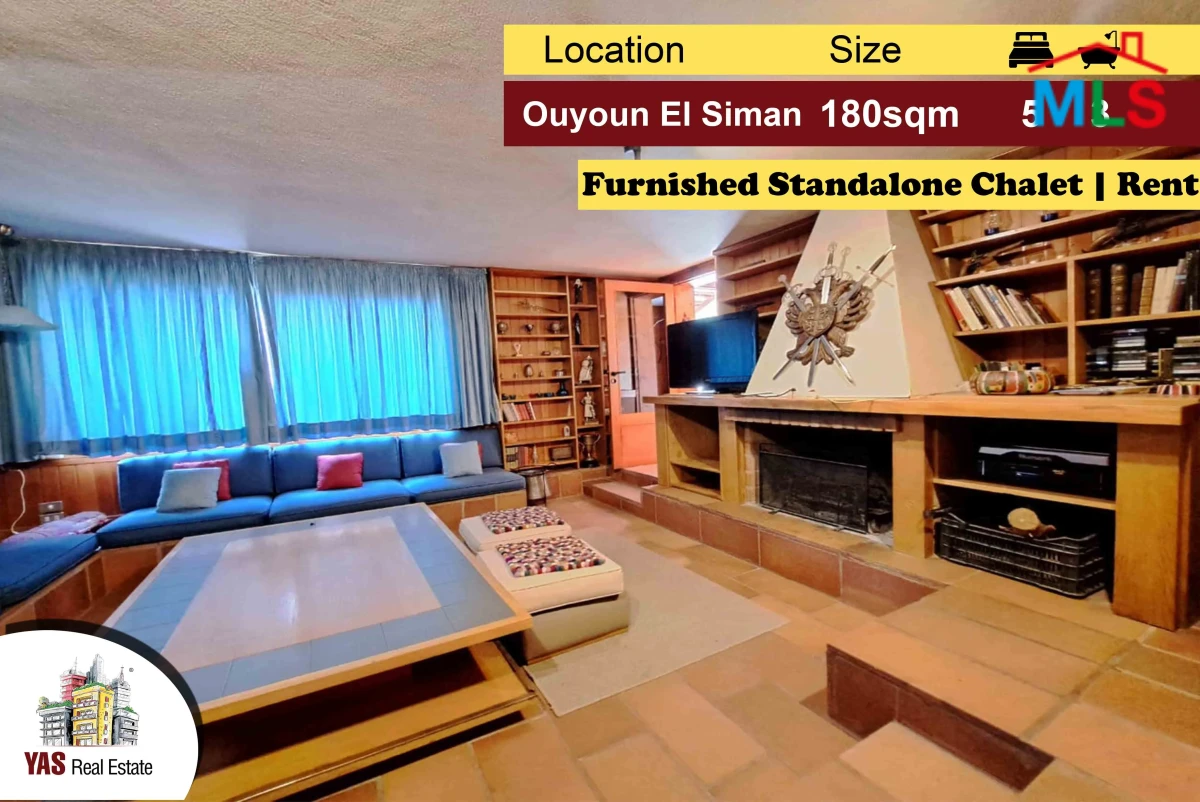 Ouyoun El Siman 180m2 | Standalone Furnished Chalet | Rent | Modern|DA