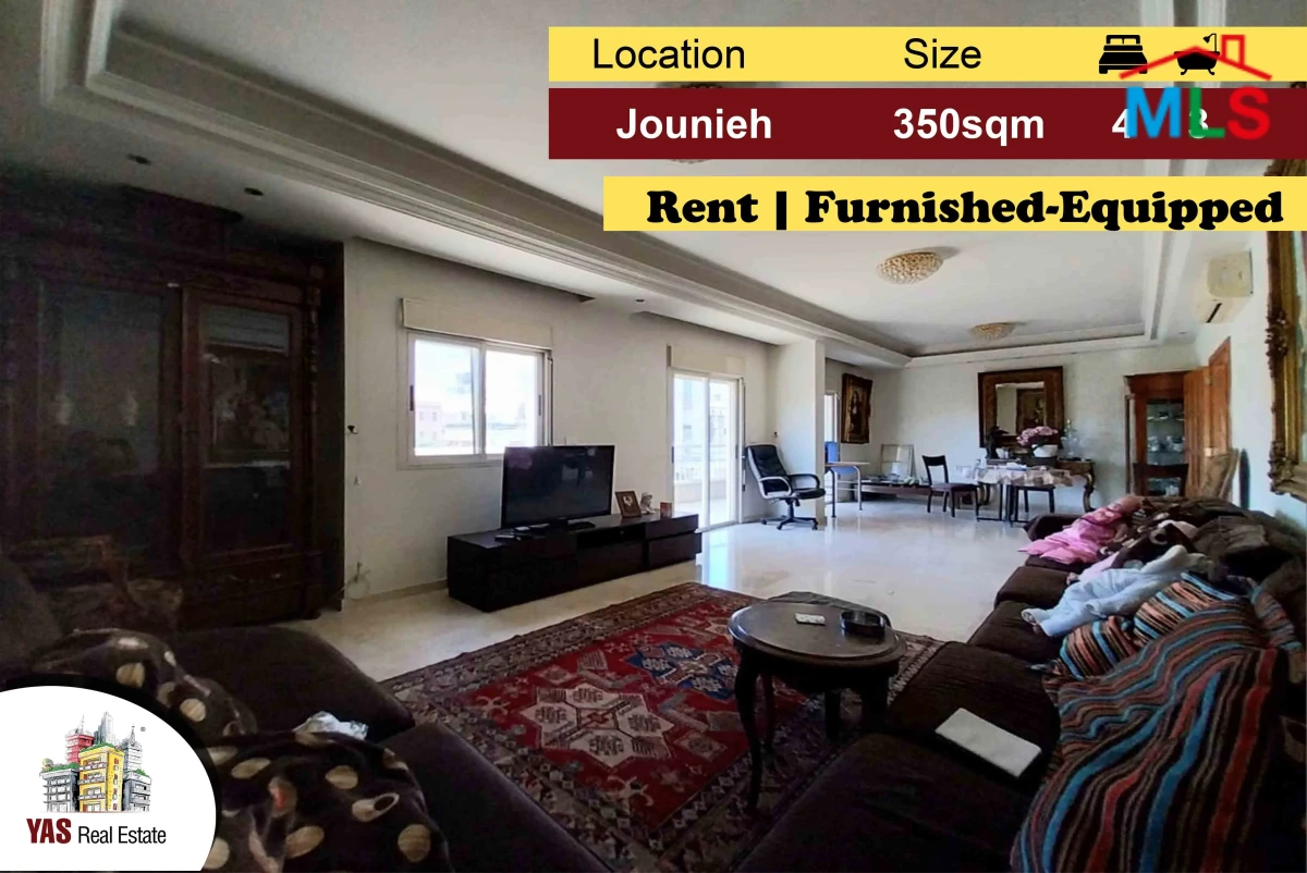 Jounieh 350m2 | 120m2 Terrace | Rent | Furnished-Equipped | IV MY