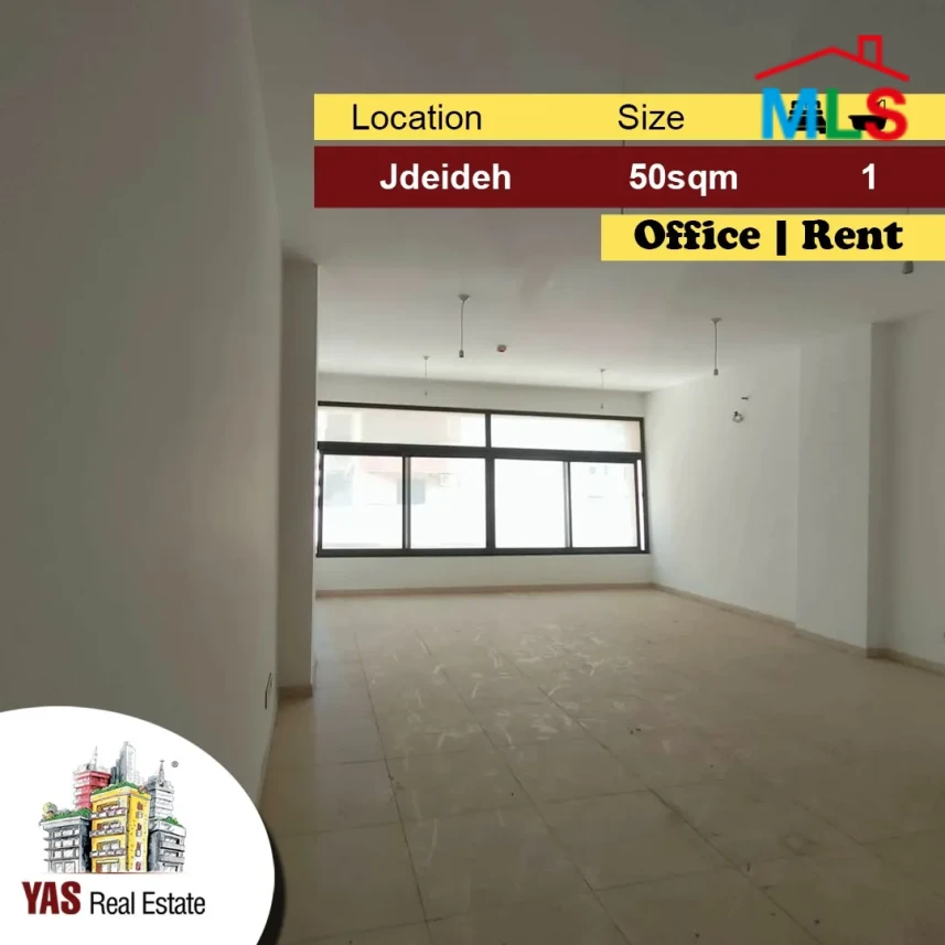 Jdeideh 50m2 | Rent | Open Space Office | Greenery Street | AA