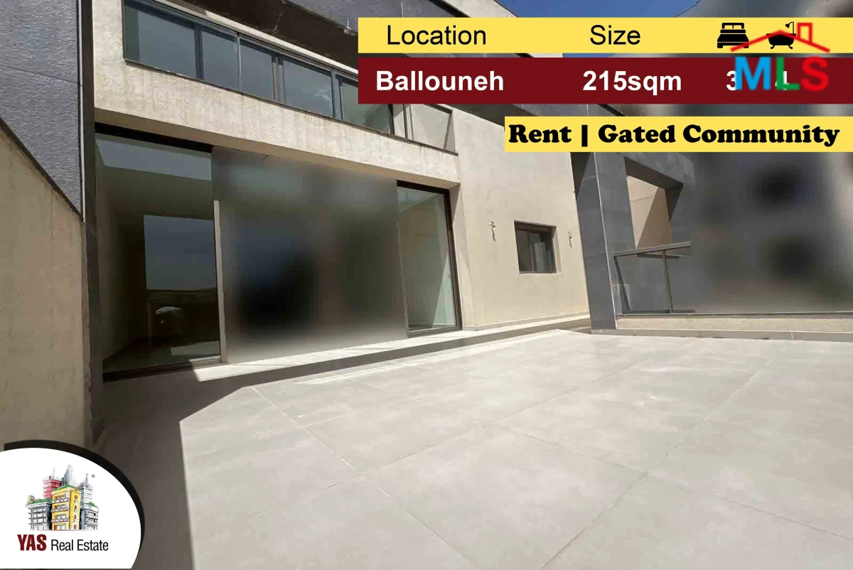 Ballouneh 215m2 | Rent | Brand New | Common Area | KS MY