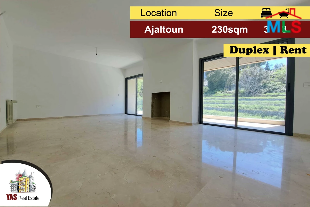 Ajaltoun 230m2 | Duplex | Brand New | Rent | Well Lighted | DA